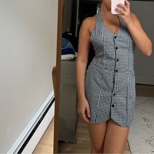 Gingham Button-Down Dress